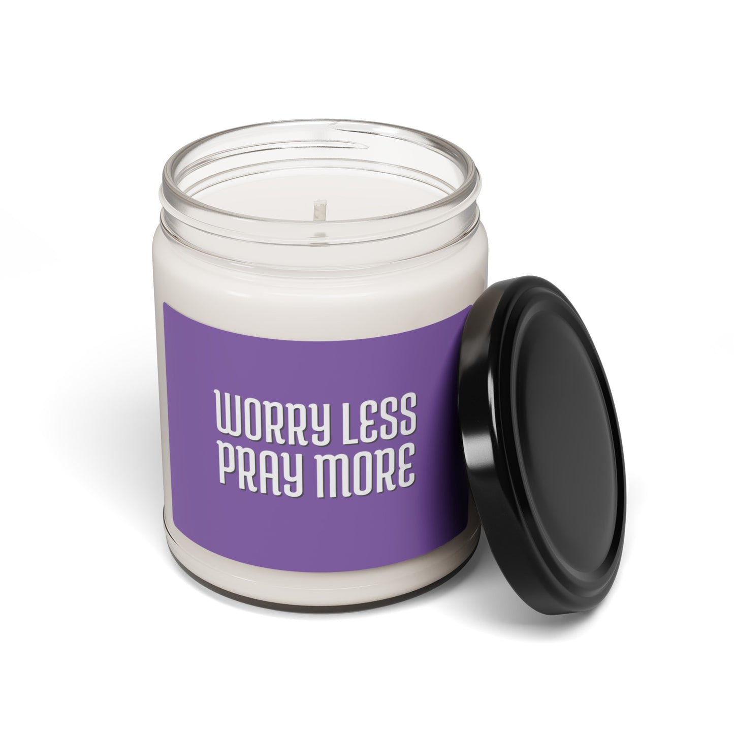 Worry Less Pray More | Soy Candle, Light Purple