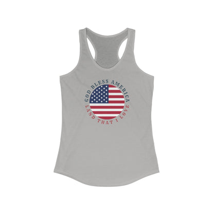 God Bless America (Round) | Racerback Tank