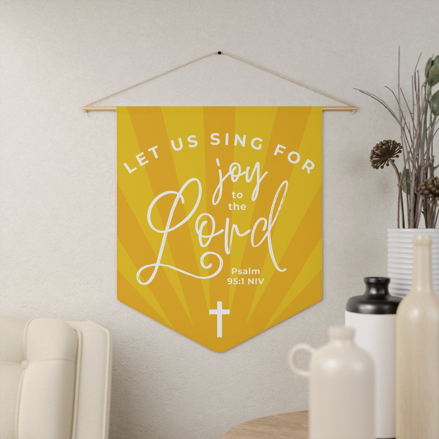 Let Us Sing for Joy to the Lord (Yellow) | Wall Hanging