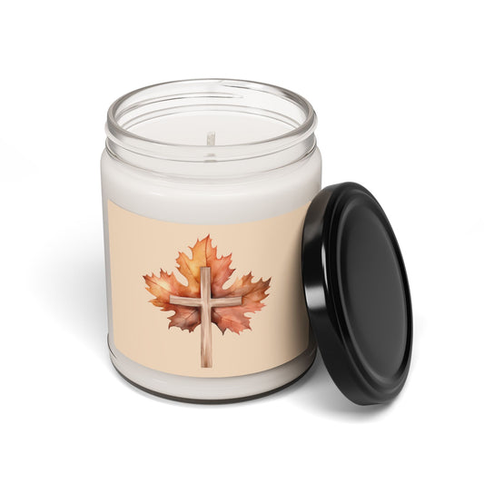 Simple Autumn Cross | Soy Candle