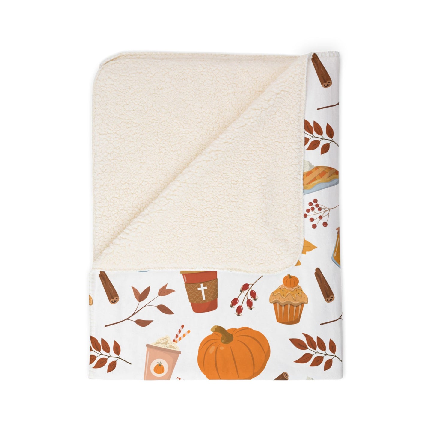 Jesus Autumn | Fleece Sherpa Throw Blanket