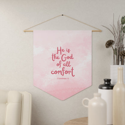 He is the God of all Comfort | Wall Hanging (Rose Light)