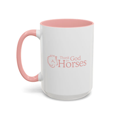 Thank God for Horses | Large Color Accent Mug