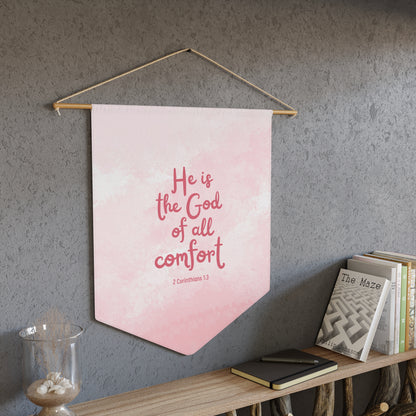 He is the God of all Comfort | Wall Hanging (Rose Light)