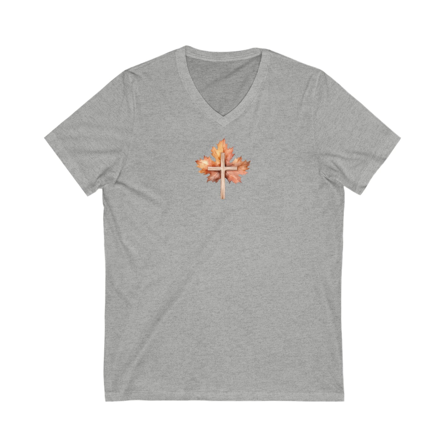 Simple Autumn Cross | V-Neck T-Shirt