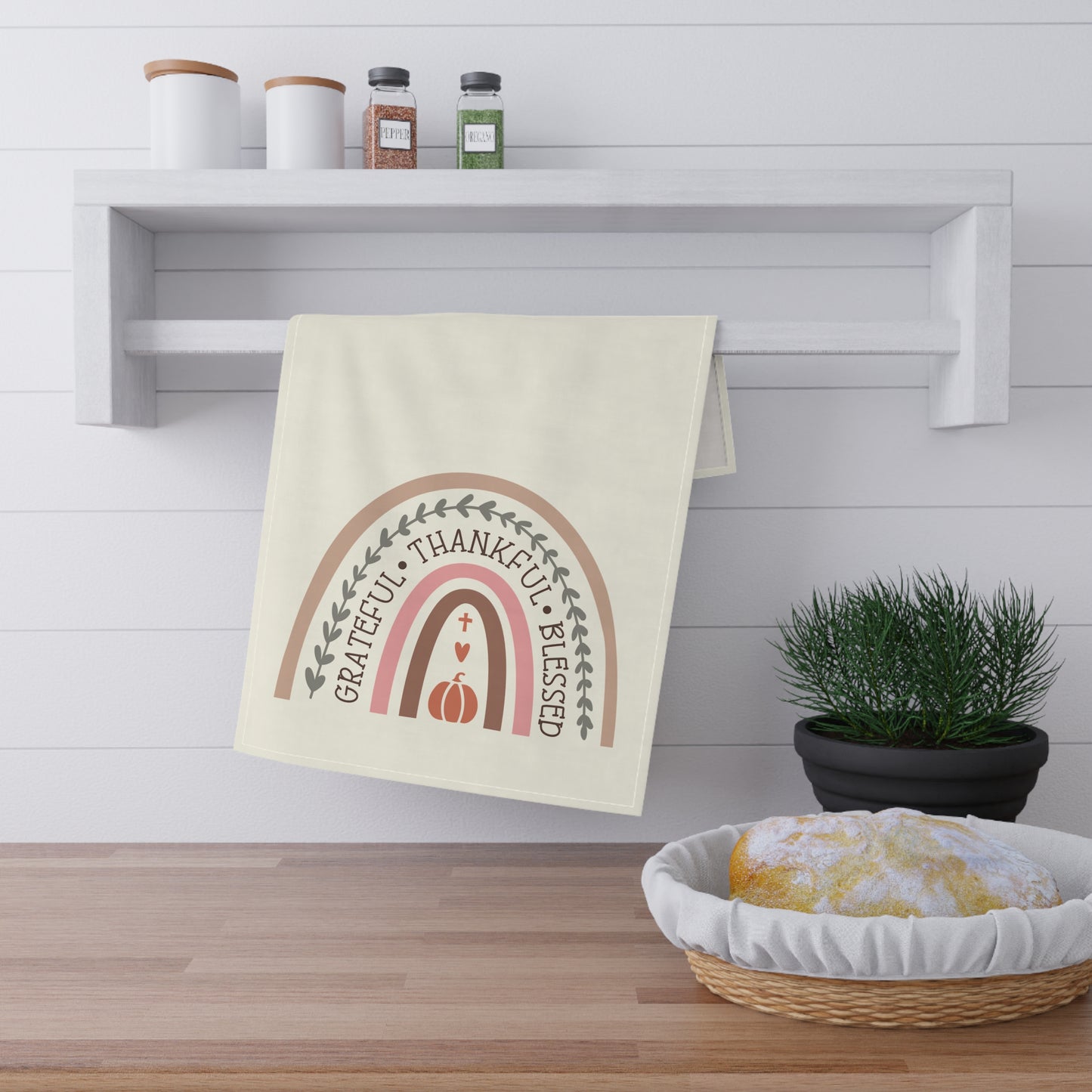 Grateful Thankful Blessed | Kitchen Towel