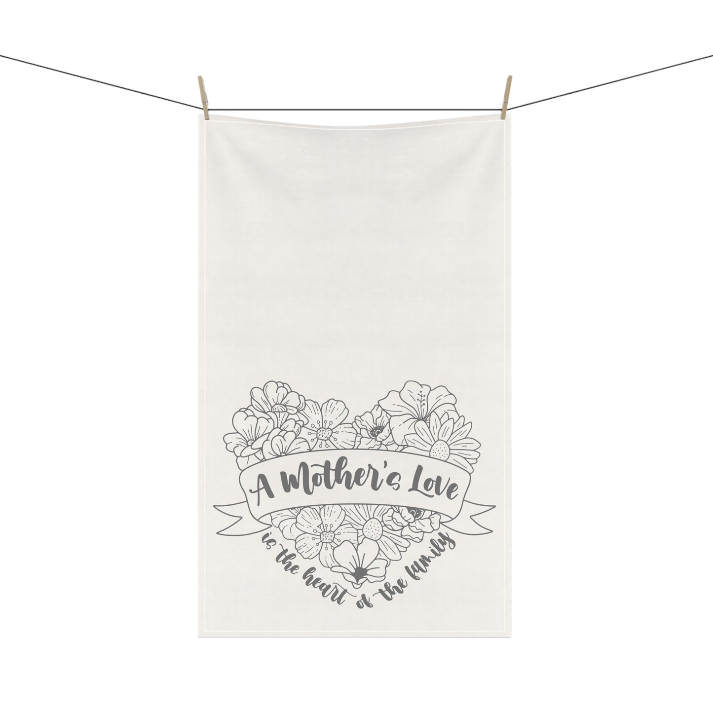 A Mother's Love is the Heart of the Family | Kitchen Towel