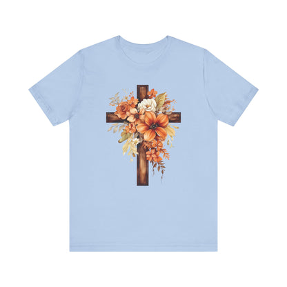 Floral Autumn Cross | T-Shirt