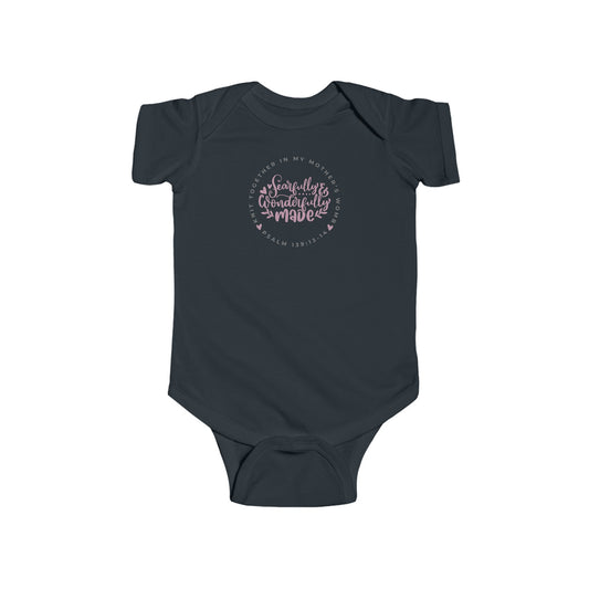 Knit Together - Fearfully and Wonderfully Made | Baby/Toddler Onesie (Rose Letters)