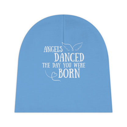 Angels Danced the Day You Were Born | Baby Beanie (Blue)