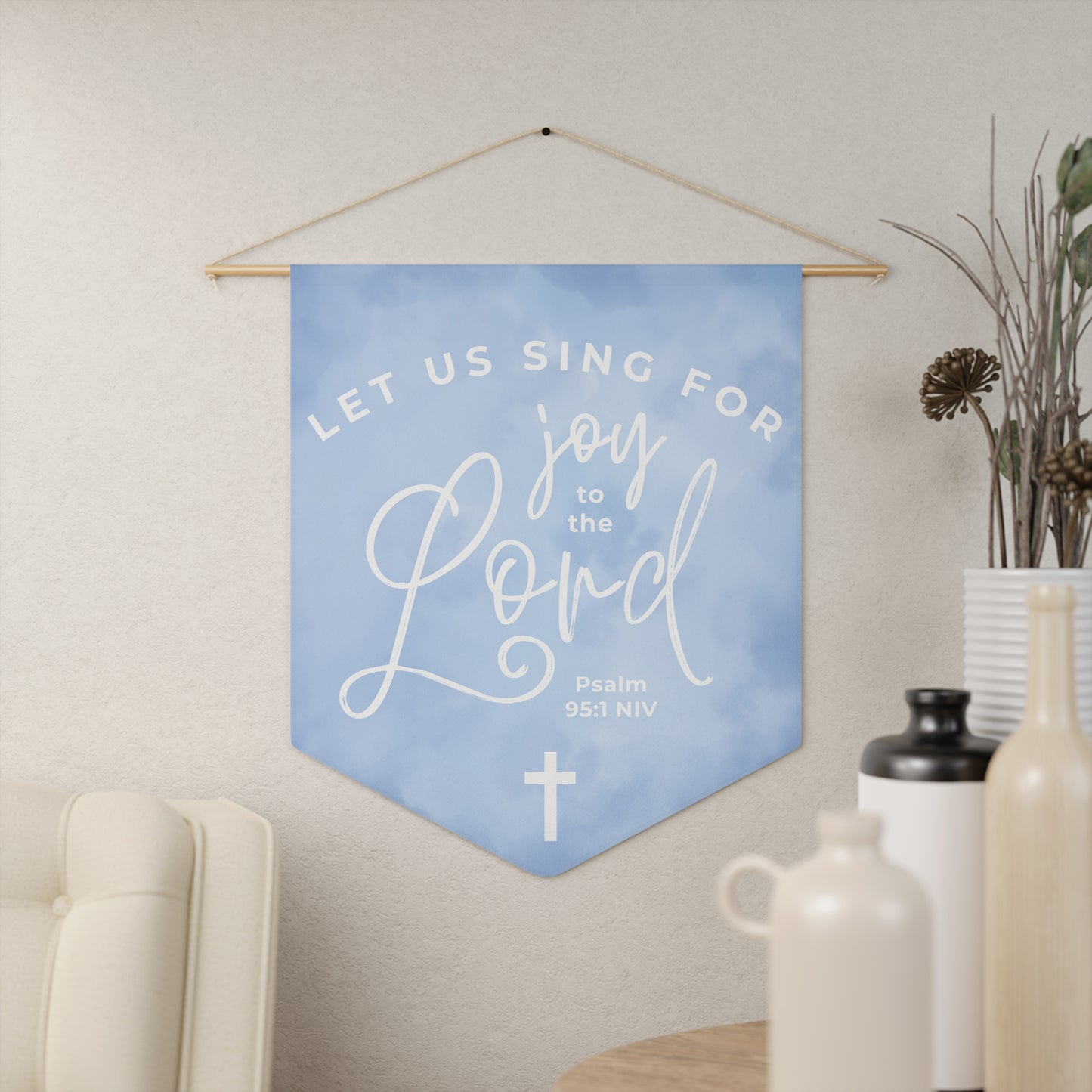 Let Us Sing for Joy to the Lord (Blue) | Wall Hanging