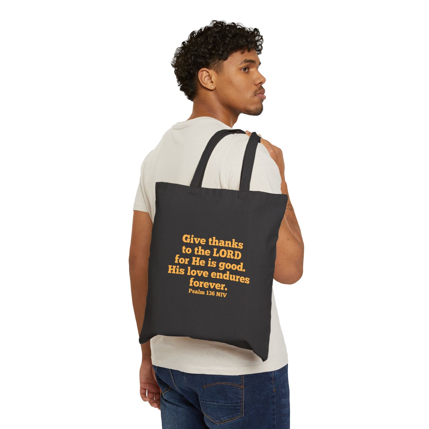 Give Thanks to the Lord | Cotton Canvas Tote