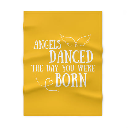 Angels Danced the Day You Were Born | Baby Blanket (Yellow)