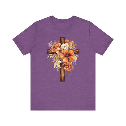 Floral Autumn Cross | T-Shirt