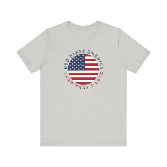 God Bless America (Round) | T-Shirt