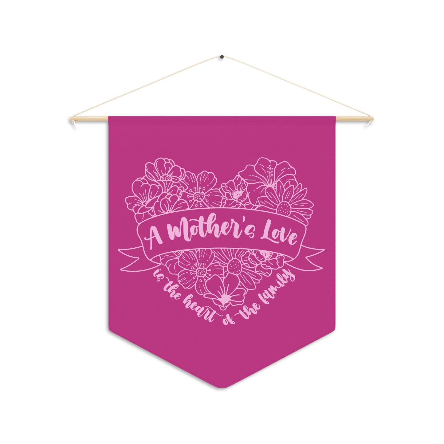 A Mother's Love is the Heart of the Family | Wall Hanging