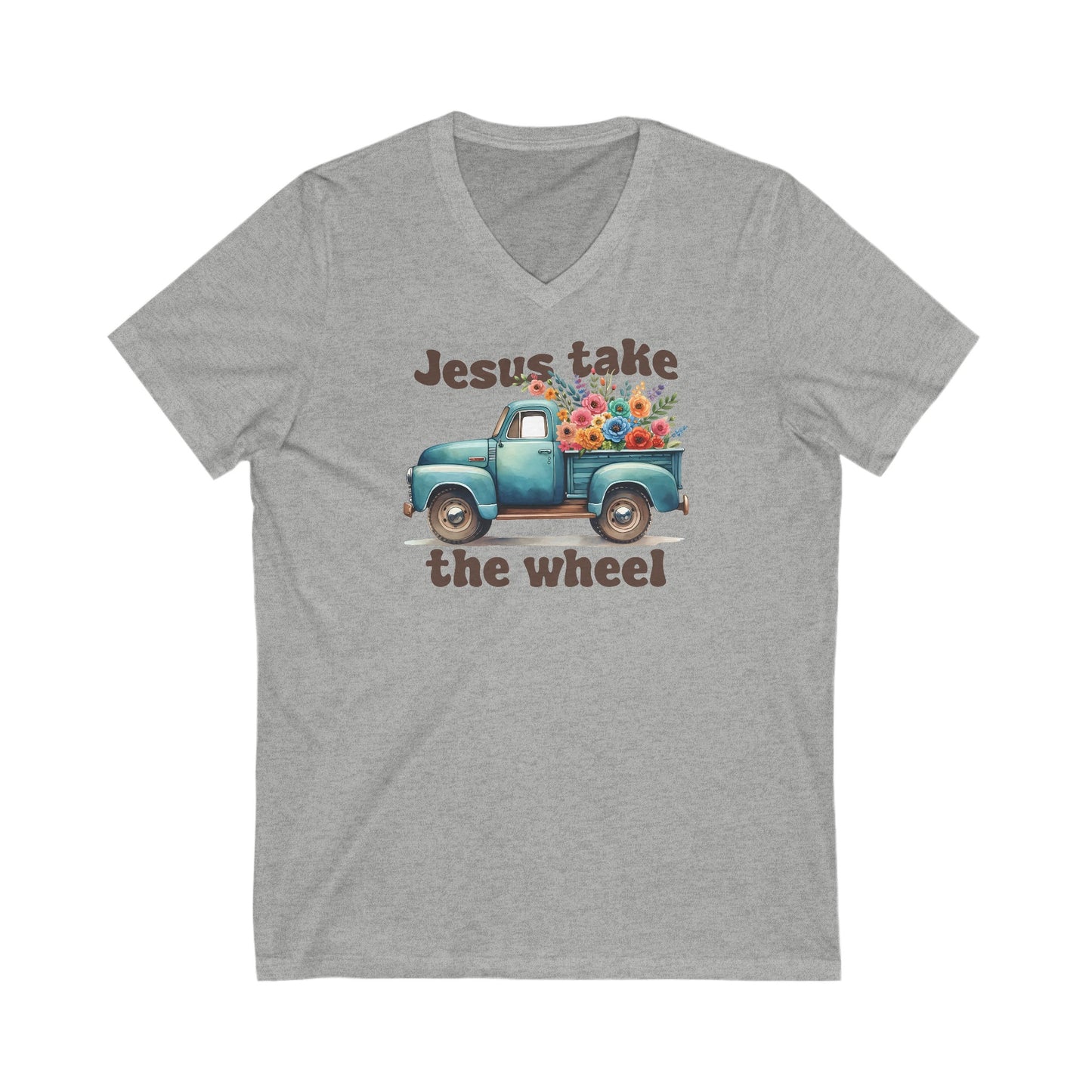 Jesus Take the Wheel (Truck) | V-Neck T-Shirt