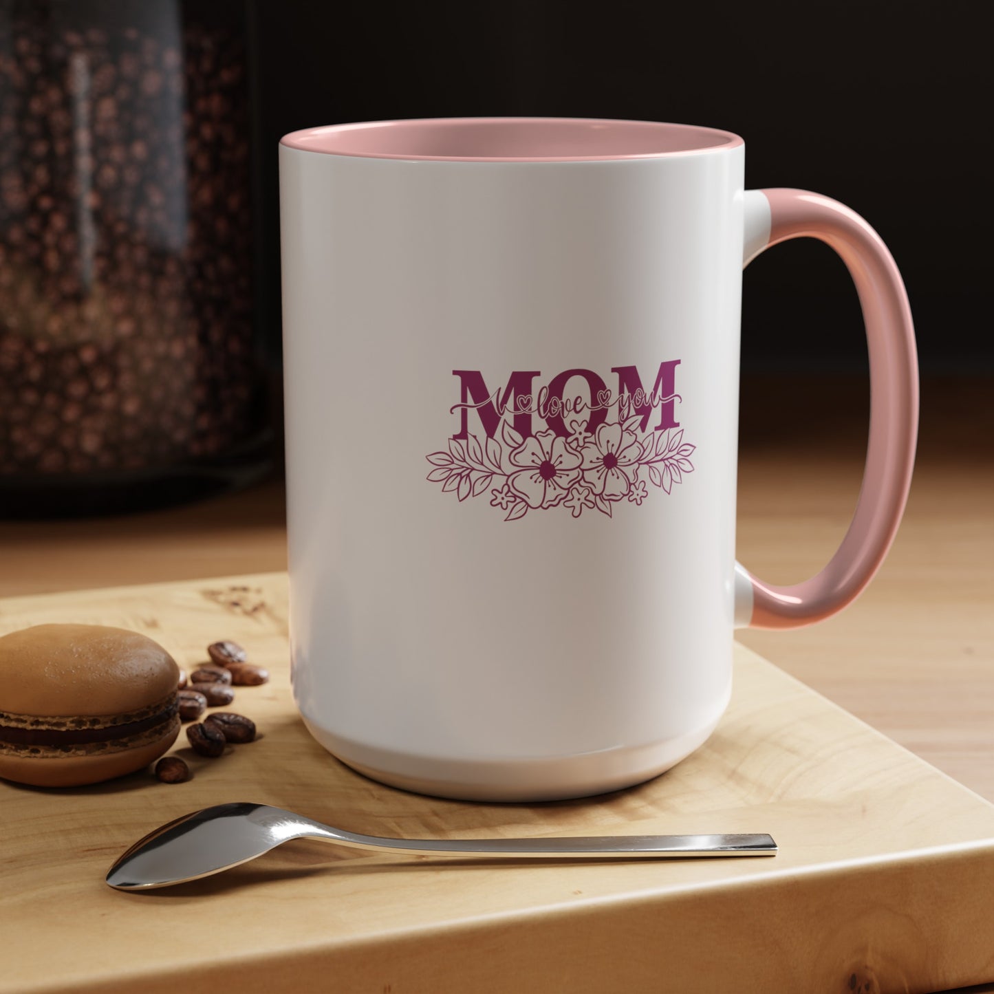 Mom I Love You | Large Color Accent Mug