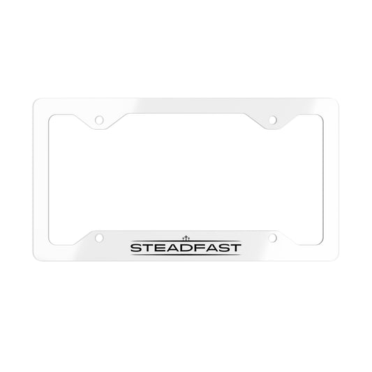 Steadfast | Metal License Plate Frame (White)