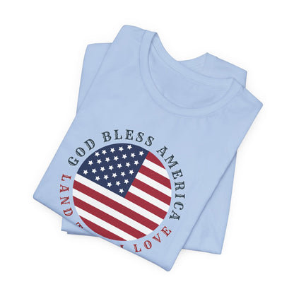 God Bless America (Round) | T-Shirt