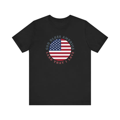 God Bless America (Round) | T-Shirt