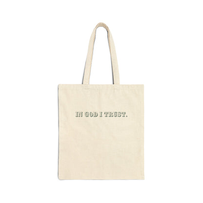 In God I Trust | Cotton Canvas Tote