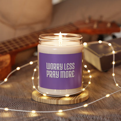 Worry Less Pray More | Soy Candle, Light Purple