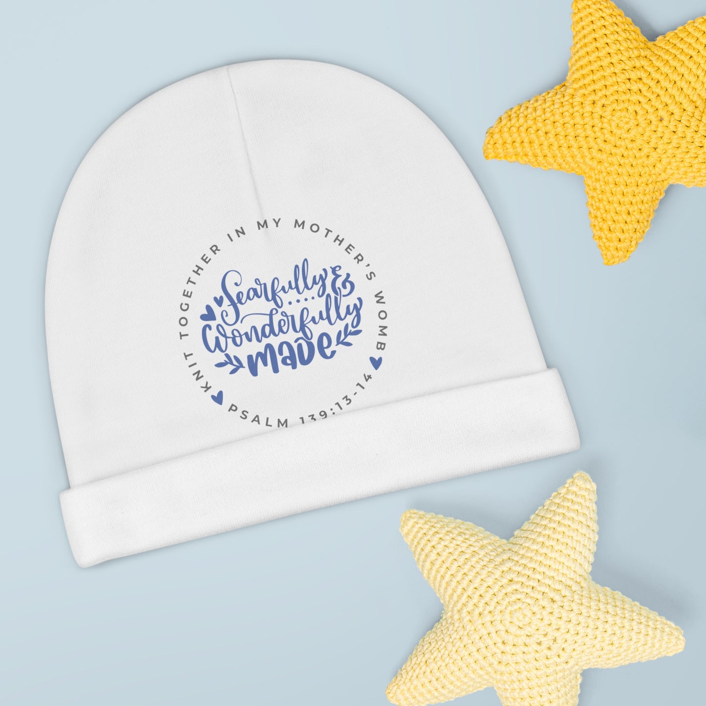 Knit Together - Fearfully and Wonderfully Made | Baby Beanie (Blue)