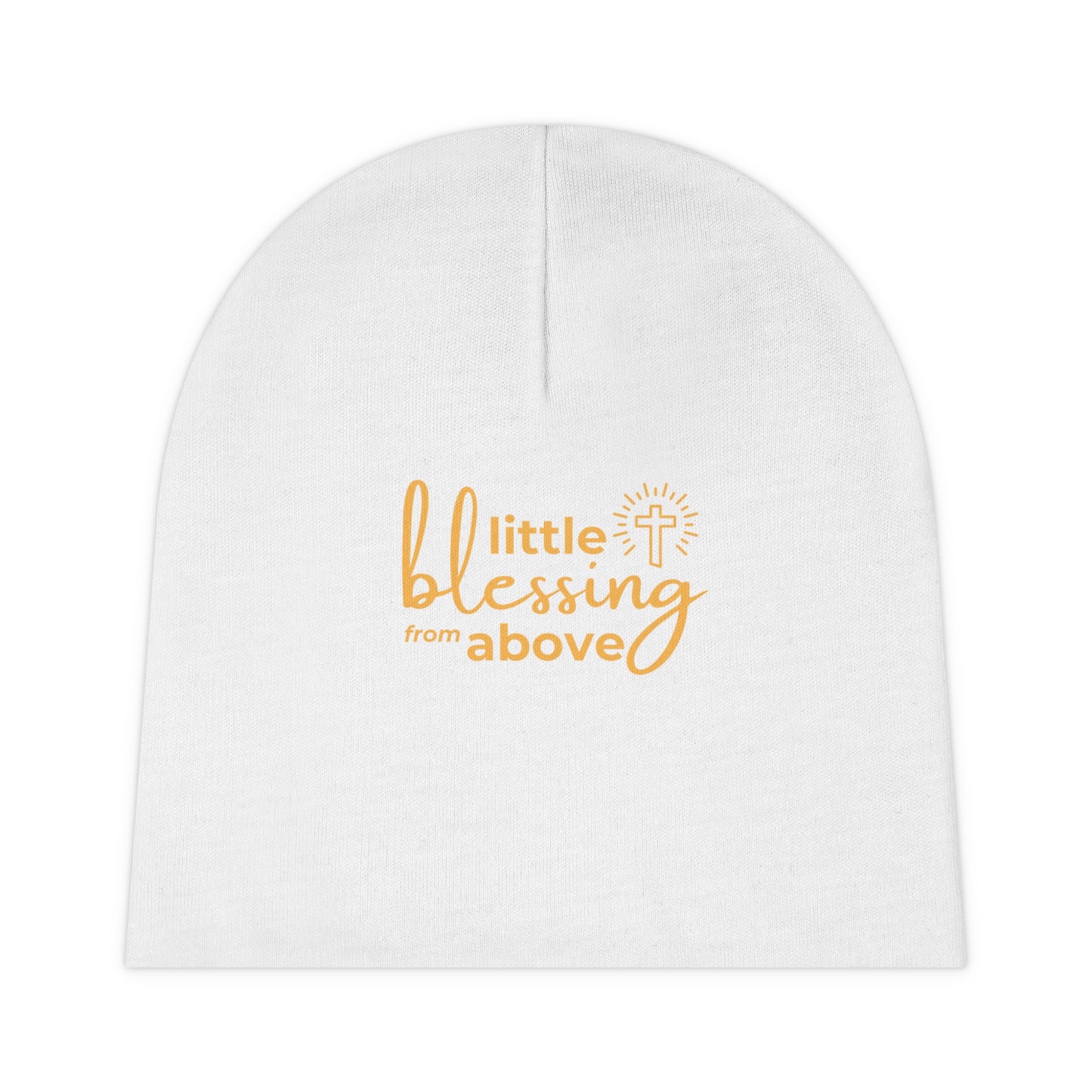 Little Blessing from Above | Baby Beanie (Yellow Letters)