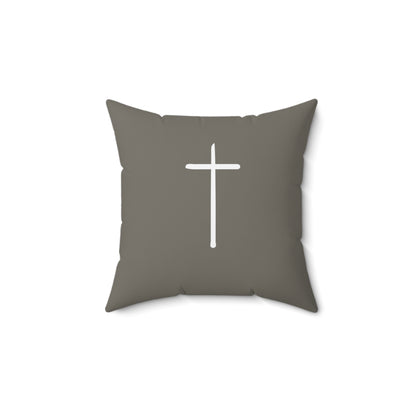 Simple Cross | Decorative Pillow (Stone)