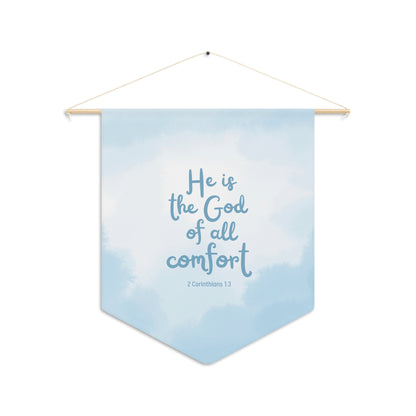 He is the God of all Comfort | Wall Hanging (Blue Skies)