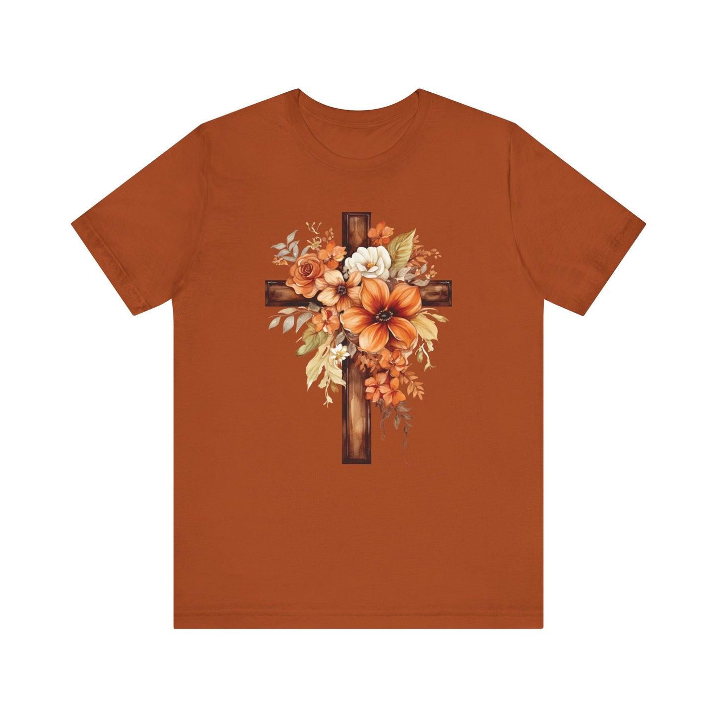 Floral Autumn Cross | T-Shirt