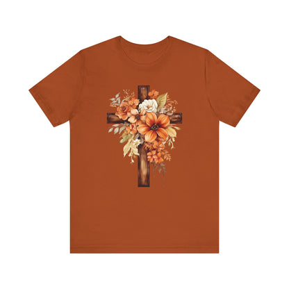 Floral Autumn Cross | T-Shirt