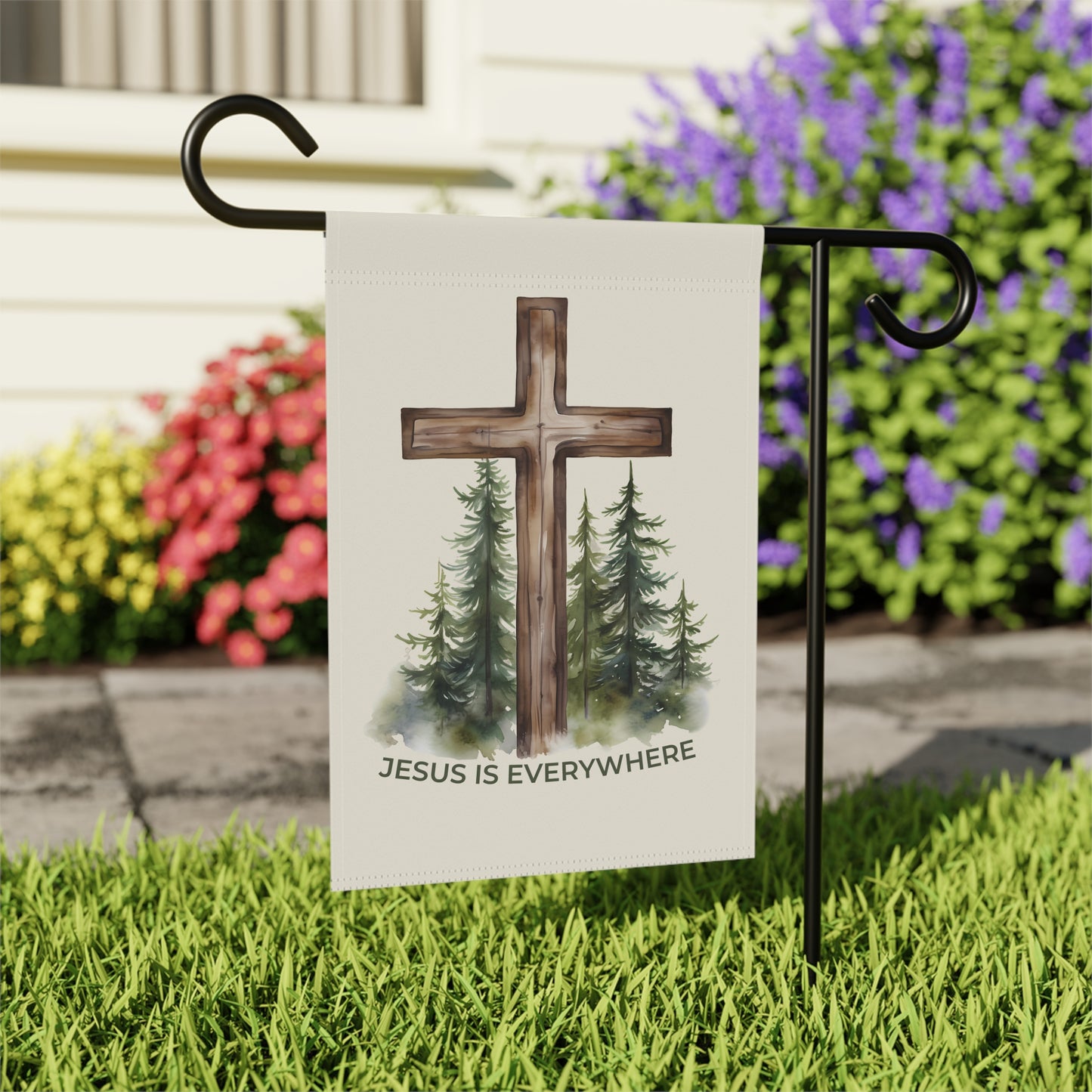 Jesus is Everywhere | Garden Flag