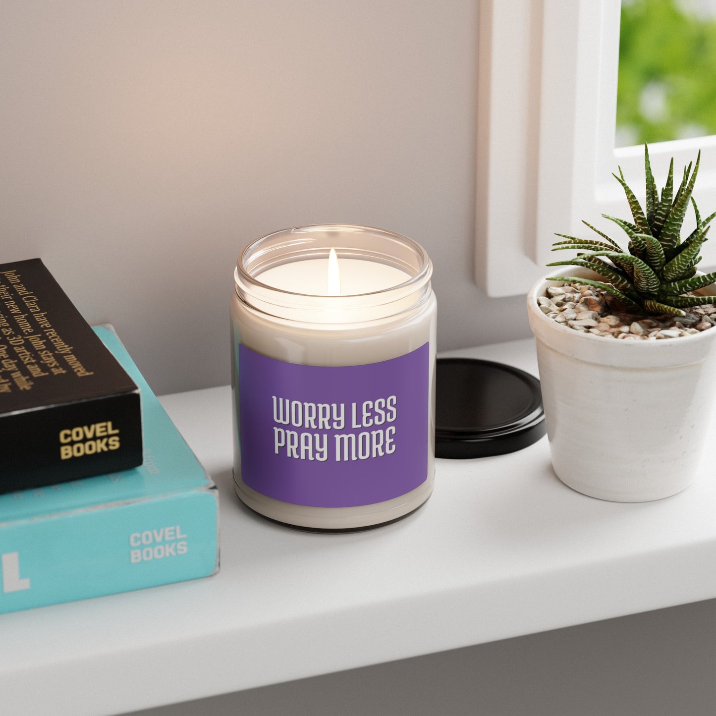 Worry Less Pray More | Soy Candle, Light Purple