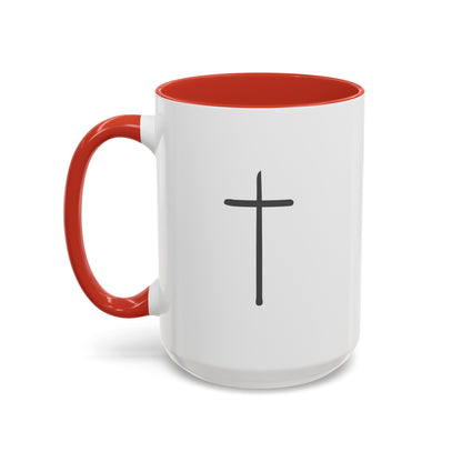 Simple Cross | Large Color Accent Mug