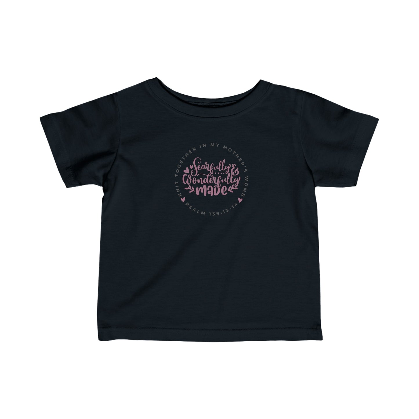 Knit Together - Fearfully and Wonderfully Made | Baby/Toddler T-Shirt (Rose Letters)