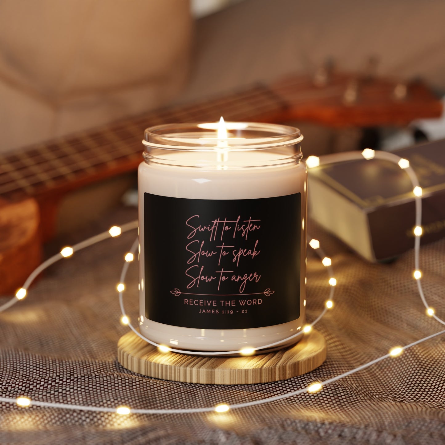 Swift to Listen, Slow to Speak (Black) | Soy Candle