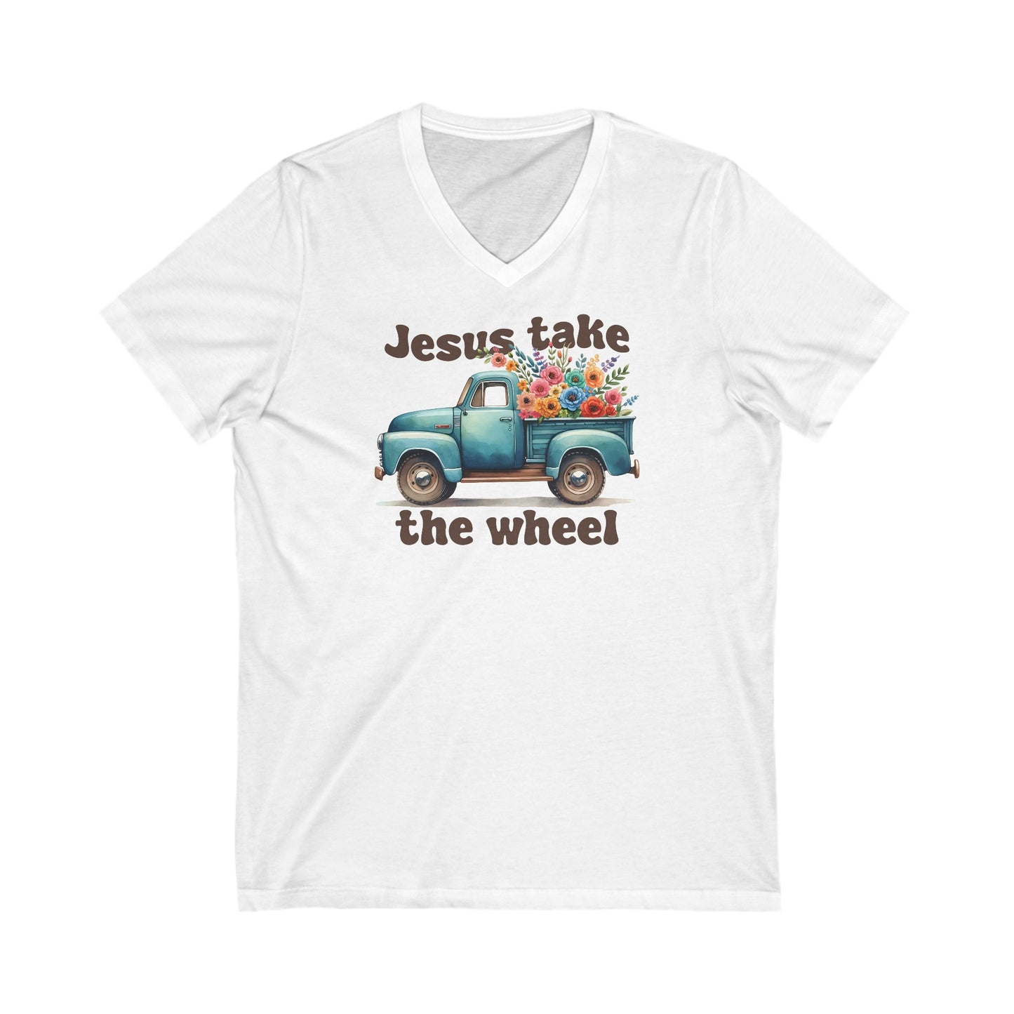 Jesus Take the Wheel (Truck) | V-Neck T-Shirt