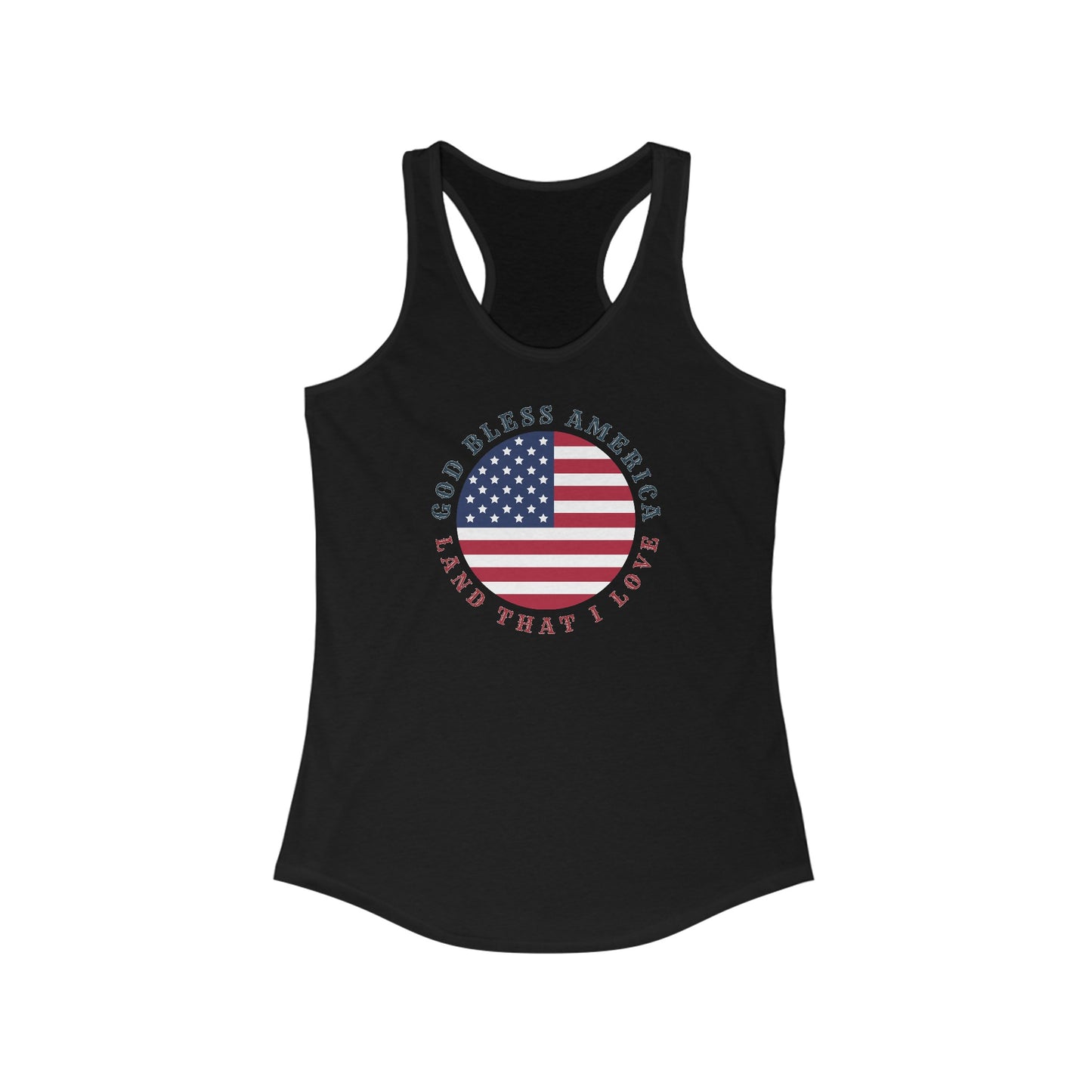 God Bless America (Round) | Racerback Tank