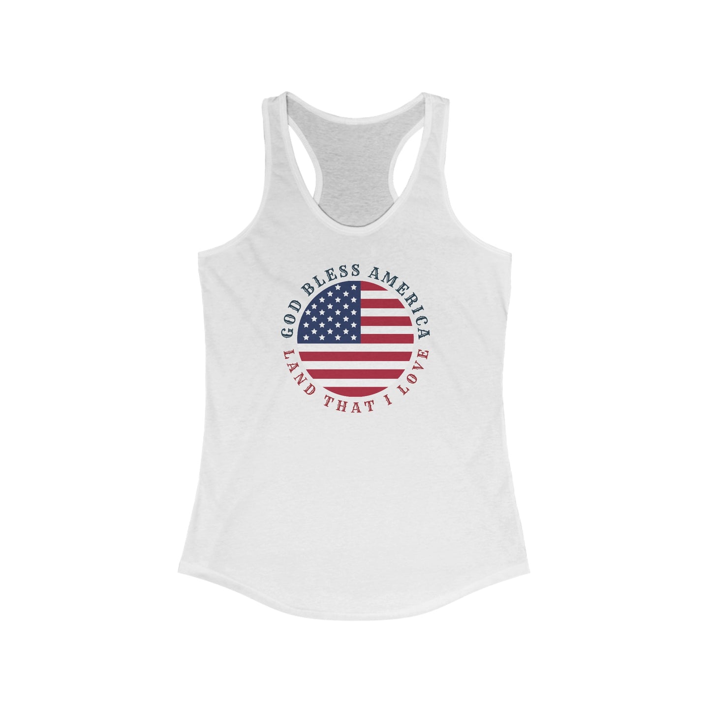 God Bless America (Round) | Racerback Tank