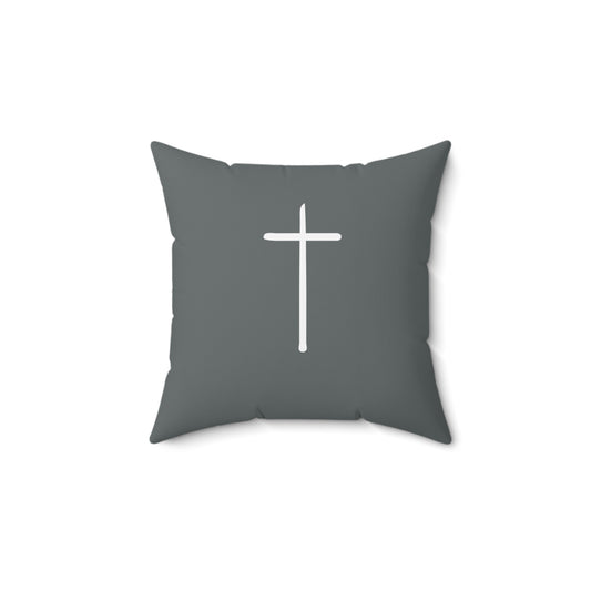 Simple Cross | Decorative Pillow (Gray)