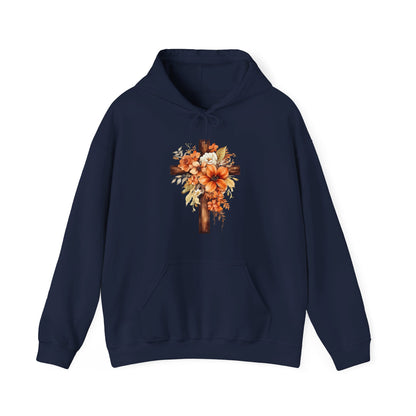 Floral Autumn Cross | Hoodie