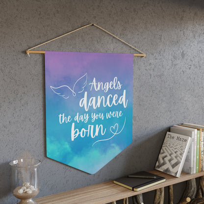 Angels Danced the Day You Were Born | Wall Hanging (Purple Light)