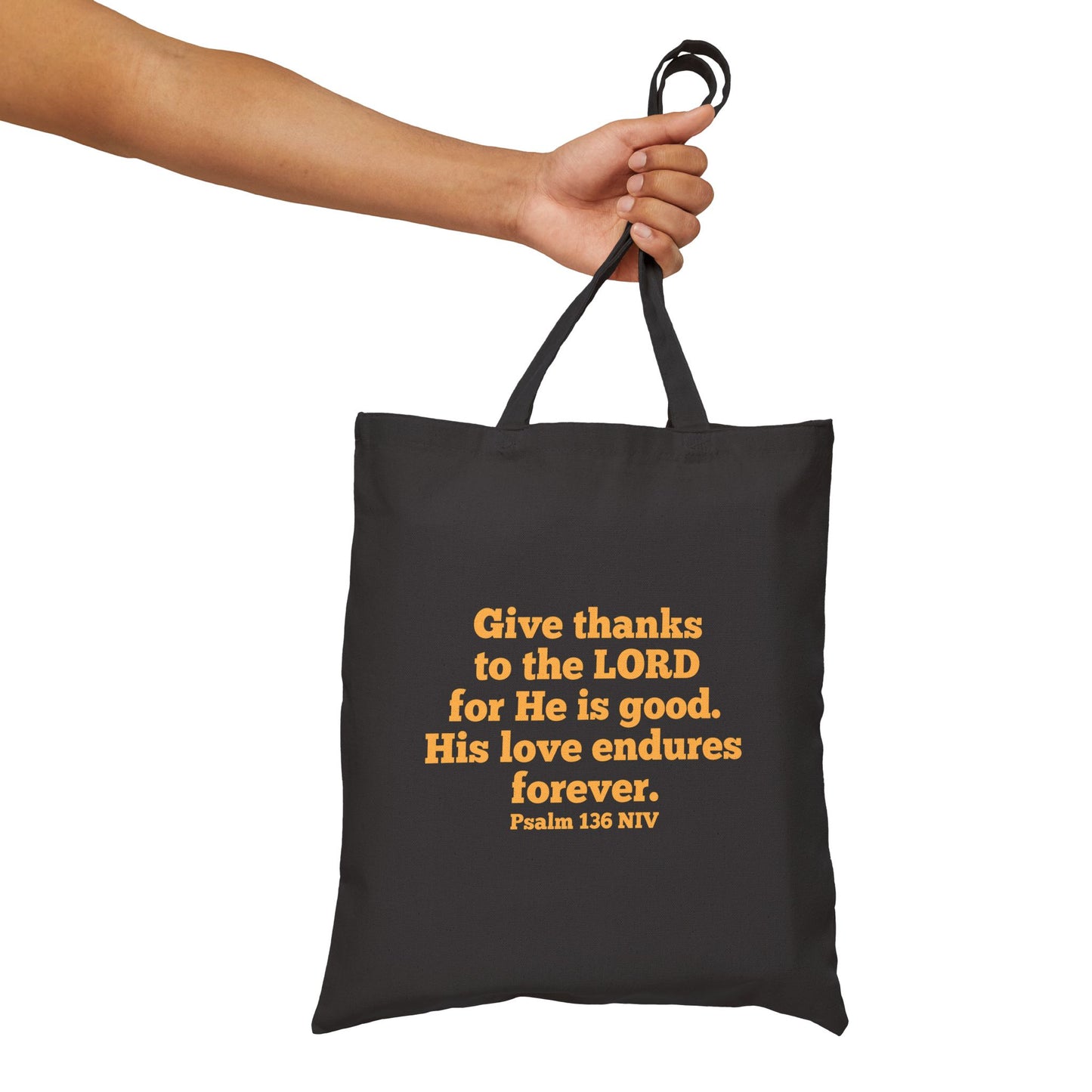 Give Thanks to the Lord | Cotton Canvas Tote