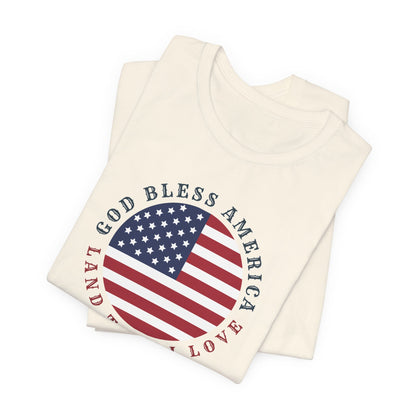 God Bless America (Round) | T-Shirt