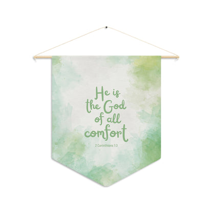 He is the God of all Comfort | Wall Hanging (Nature's Green)