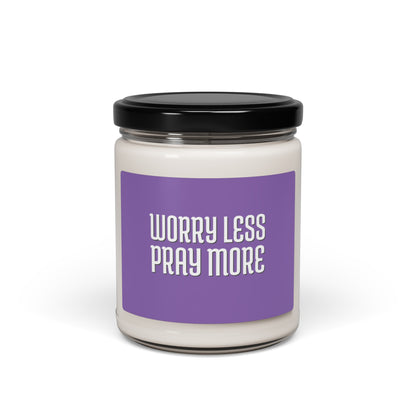 Worry Less Pray More | Soy Candle, Light Purple