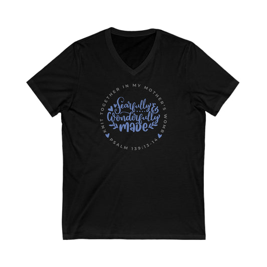 Knit Together - Fearfully and Wonderfully Made | V-Neck T-Shirt