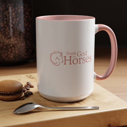 Thank God for Horses | Large Color Accent Mug